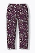 Pyjama deux pièces, motif à pois, T-shirt décolleté en V et manches longues, pantalon avec poches