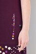 Pyjama deux pièces, motif à pois, T-shirt décolleté en V et manches longues, pantalon avec poches