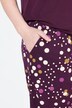 Pyjama deux pièces, motif à pois, T-shirt décolleté en V et manches longues, pantalon avec poches
