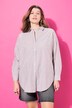 Chemisier oversize à rayures, manches longues, rayures brillantes