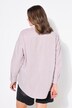 Chemisier oversize à rayures, manches longues, rayures brillantes