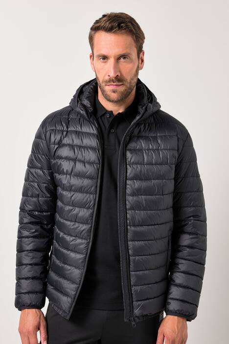 Chaqueta ligeramente acolchada JAY-PI, talle bajo, capucha, hasta 7 XL