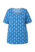 Tričko, vzorované, A střih, hranatý výstřh, krátké rukávy