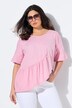T-skjorte, volang, oversized, V-hals, korte ermer
