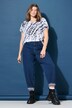 Blouseshirt, oversized, batikprint, V-hals