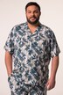 Men+ viscose overhemd, korte mouw, all-over print, Cubaanse kraag, Cubaanse fit, tot 8XL