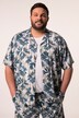 Men+ viscose overhemd, korte mouw, all-over print, Cubaanse kraag, Cubaanse fit, tot 8XL