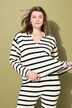 Maglione polo dal taglio oversize con maglia lavorata a righe