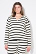 Maglione polo dal taglio oversize con maglia lavorata a righe