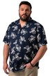 Viskózová košile Men+, krátké rukávy, plošný potisk, Cuba límeček, Cuba střih, do 8XL