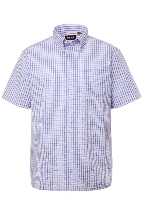 Kostkovaný košile Men+, krátké rukávy, seersucker, límeček s knoflíky, Comfort střih, do 8XL