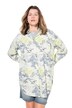Oversize košilová halenka, plošný potisk, dlouhé rukávy