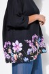 Blouse, oversized, mousseline, bloemen bij de zoom