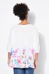 Blouse, oversized, mousseline, bloemen bij de zoom