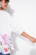 Blouse, oversized, mousseline, bloemen bij de zoom