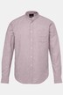 Chemise à rayures JP 1880 en lin mélangé, manches longues et col montant, coupe Modern Fit - jusqu'au 8 XL