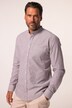 Chemise à rayures JP 1880 en lin mélangé, manches longues et col montant, coupe Modern Fit - jusqu'au 8 XL