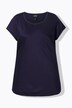 Satinbluse, Classic, Rund hals, ærmeløs