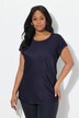 Satinbluse, Classic, Rund hals, ærmeløs
