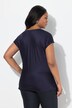 Satinbluse, Classic, Rund hals, ærmeløs