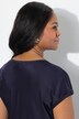 Satinbluse, Classic, Rund hals, ærmeløs