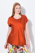 Satinbluse, Classic, Rund hals, ærmeløs