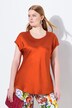 Satinbluse, Classic, Rund hals, ærmeløs