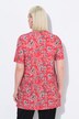 Lang T-shirt, A-form, rund hals, keyhole, korte ærmer