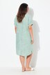 Coastal Striped Short Sleeve Collared Linen Blend Dress