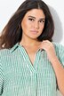 Coastal Striped Short Sleeve Collared Linen Blend Dress