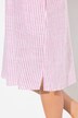 Robe oversize en lin mélangé. Rayures. Col chemise et manches courtes