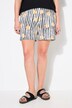 Striped Fruit Print Elastic Waist Muslin Shorts