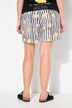 Striped Fruit Print Elastic Waist Muslin Shorts