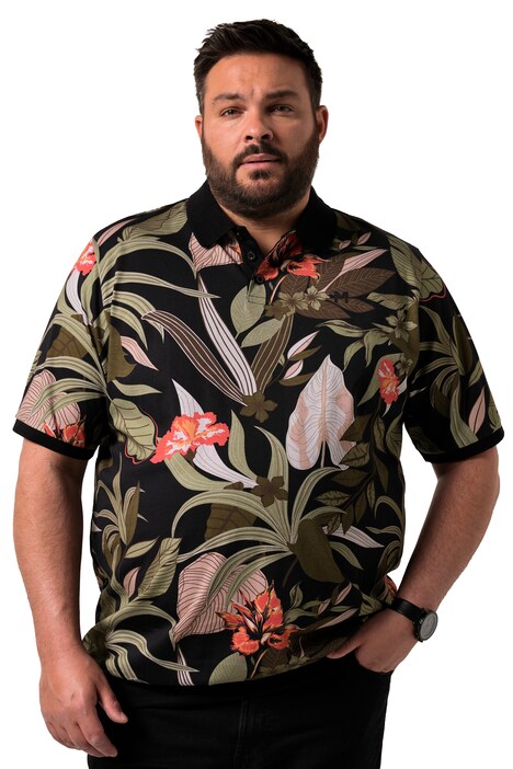 Polokošile Men+, břišní střih, krátké rukávy, plošný potisk, do 8XL