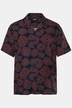 Men+ viscose overhemd, korte mouw, all-over print, Cubaanse kraag, Cubaanse fit, tot 8XL