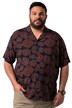 Viskózová košile Men+, krátké rukávy, plošný potisk, Cuba límeček, Cuba střih, do 8XL