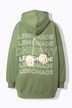 Hoodie, oversized, limonadeprint, capuchon
