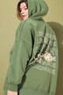 Hoodie, oversized, limonadeprint, capuchon