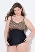 Bellieva tankini-top zonder zachte cups, luipaard