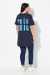 T-Shirt, Rückendruck, Oversized, Rundhals, Halbarm