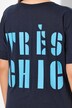 T-Shirt, Rückendruck, Oversized, Rundhals, Halbarm