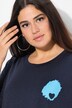 T-Shirt, Rückendruck, Oversized, Rundhals, Halbarm