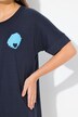 T-Shirt, Rückendruck, Oversized, Rundhals, Halbarm
