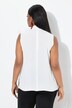 Blouse sans manches en crêpe. Nœud fantaisie. Col montant