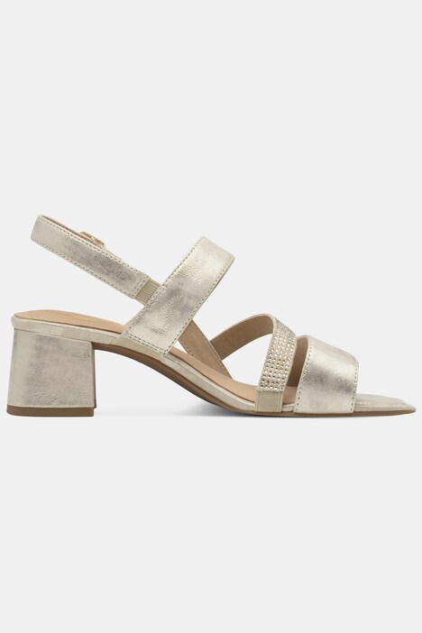 Leren sandalen, Tamaris Comfort, blokhak, comfortabele wijdte
