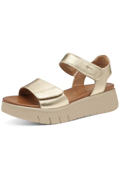Kožené sandály, Tamaris Comfort, suchý zip, komfortní šířka