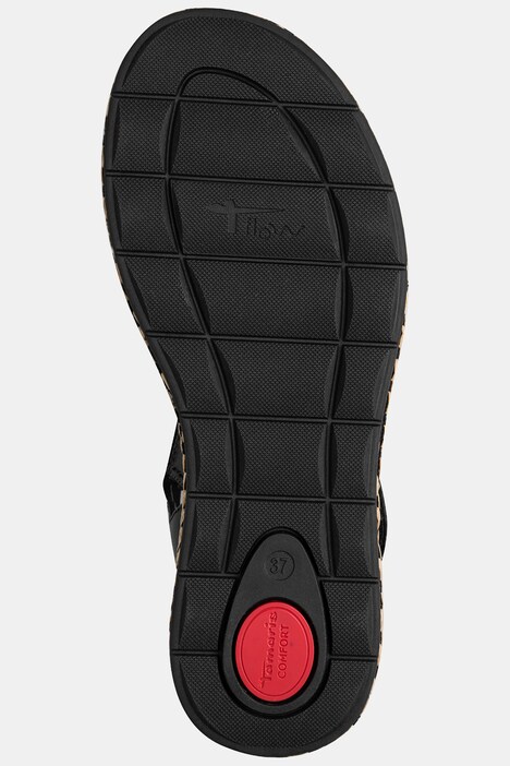 Sandales en cuir Tamaris Comfort. Fermeture velcro - largeur confortable