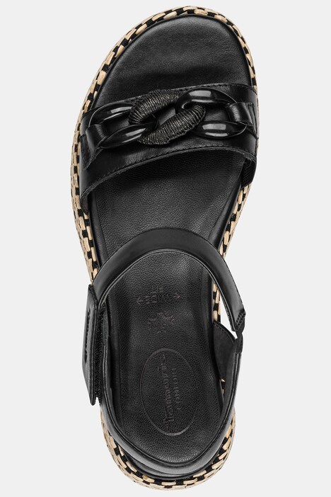Sandales en cuir Tamaris Comfort. Fermeture velcro - largeur confortable