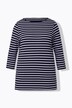 T-shirt, classic fit, strepen, 3/4-mouwen