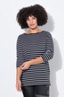 T-shirt, classic fit, strepen, 3/4-mouwen